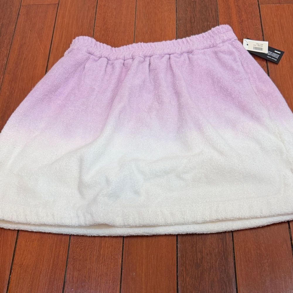 Elegant Ombre Purple and White Skater Skirt